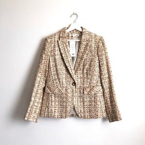 NWT Veronica Beard Cutaway Dickey Jacket | Ivory, Size 8